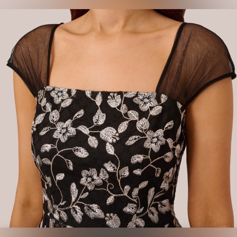 Adrianna Papell Midi Floral Dress NWT - Picture 5 of 12